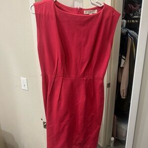 LOFT Vibrant Red Midi Dress